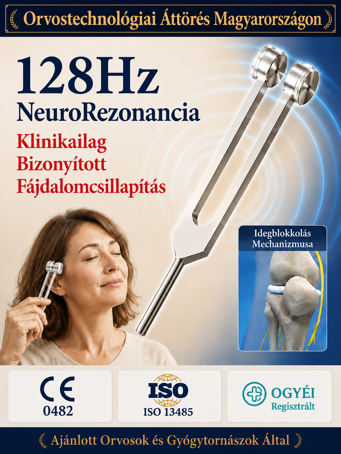 ✨Univerzális 128Hz-es Rezgős Eszköz Testi-Lelki Lazításhoz | Izomregeneráció & Alvástámogatás | Prémium Otthoni Fizioterápia