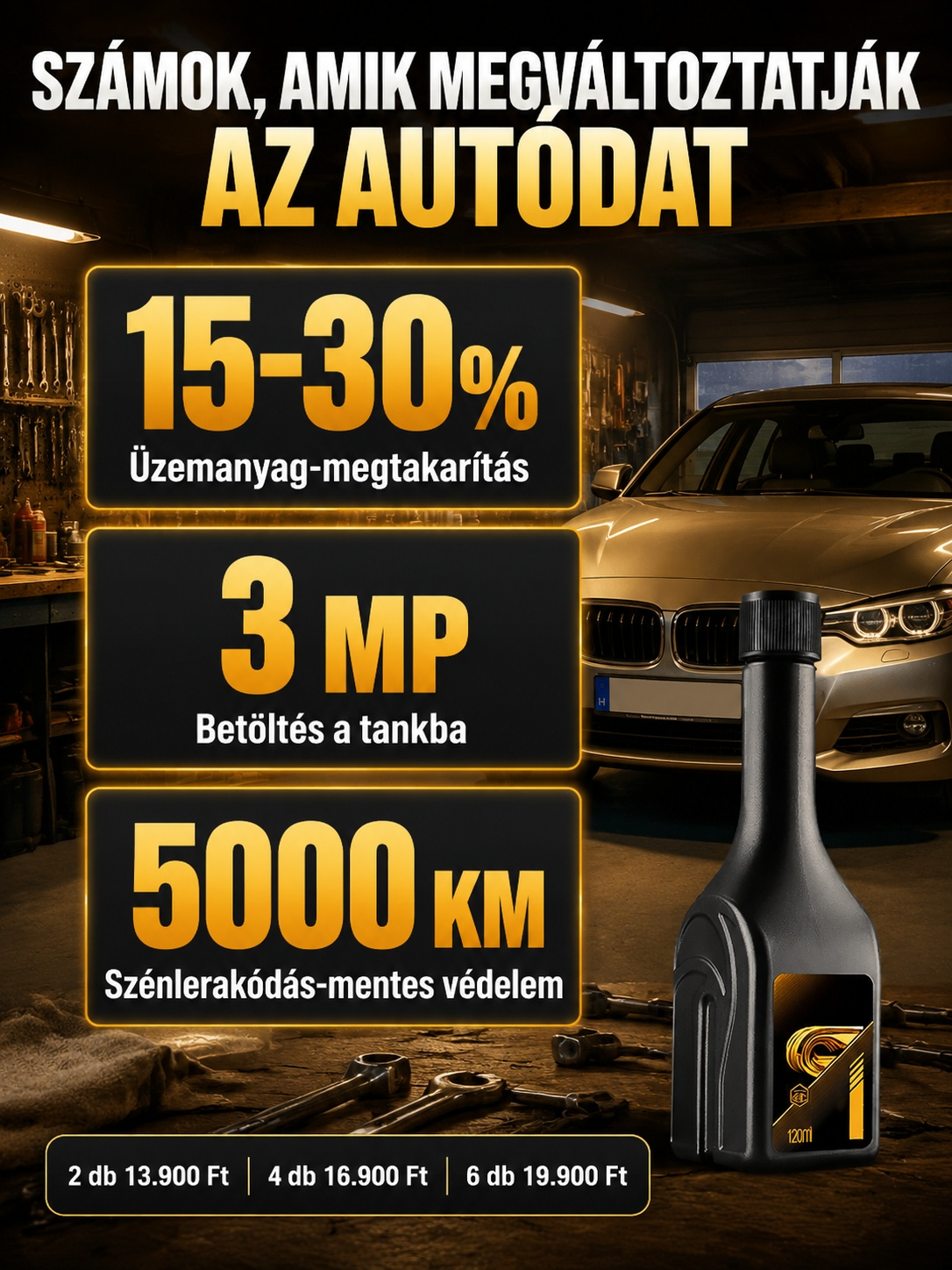 🚗💨 Hiányzik az erő, nőtt a fogyasztás, vagy rángat az alapjárat? Egyetlen flakon megoldja a problémát – varázsolja újjá a motort!