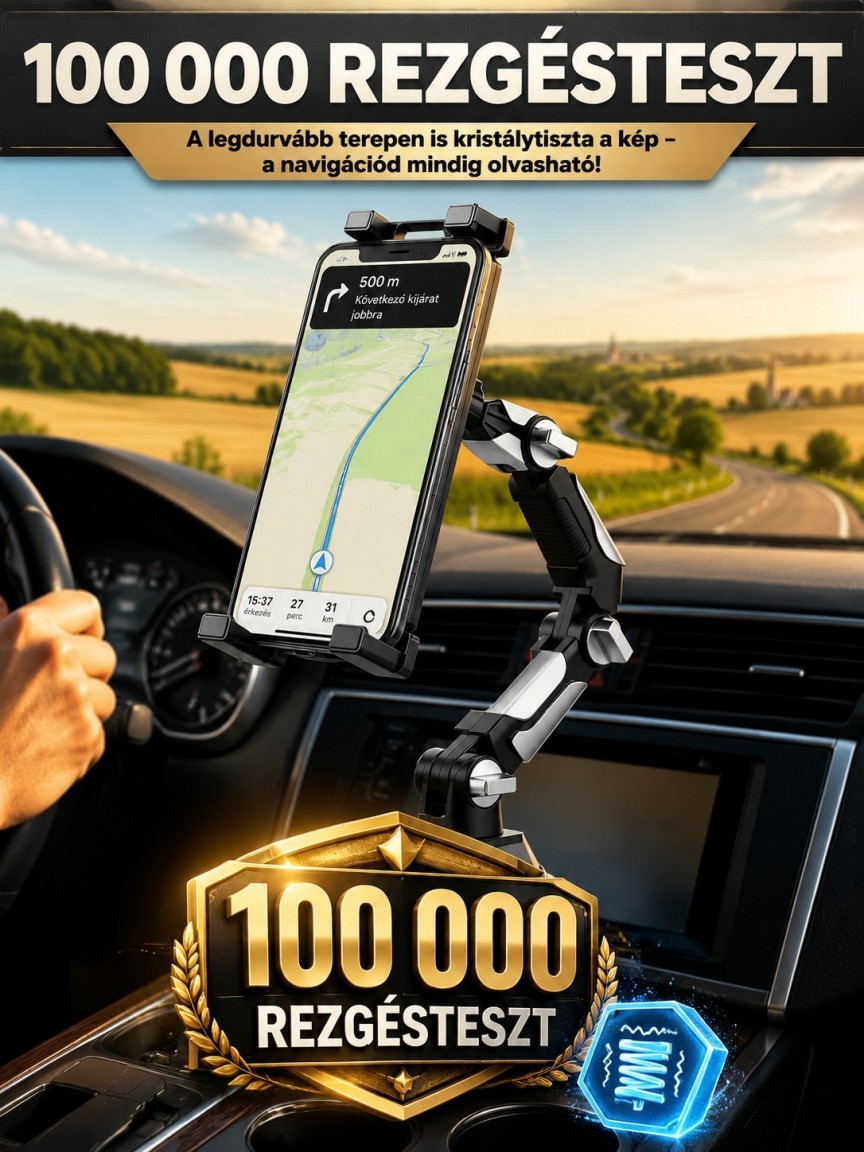🚗 Univerzális Autós Pohártartó Tartó Telefonhoz és Tablethez – Maximum Stabilitás Rázkódás Nélkül!