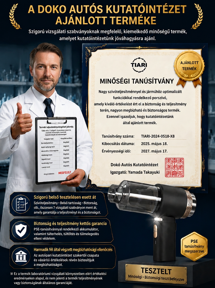 🚗 Tisztítás és felfújás egyetlen prémium eszközzel – Felejtsd el a zsúfolt csomagtartót!