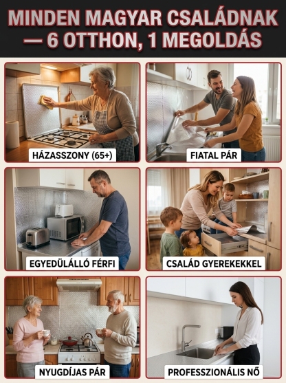 Prémium Hő- és Tűzálló Konyhai Védőfólia • 100% Olajálló és Letörölhető