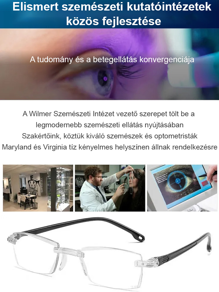 Kékszűrős, színt változtató olvasószemüveg