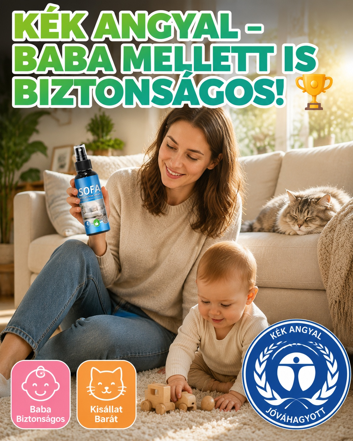 ✨ Nem kell mosni, nem kell öblíteni! – Prémium öblítés mentes kárpittisztító spray