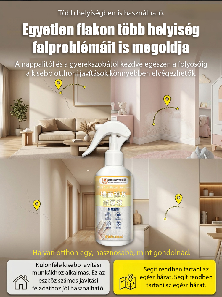 🛠️[Német Import] Nano-Kerámia Faljavító Spray: Professzionális Védelem a Repedések és Beázás Ellen (Gyári Tisztítás)