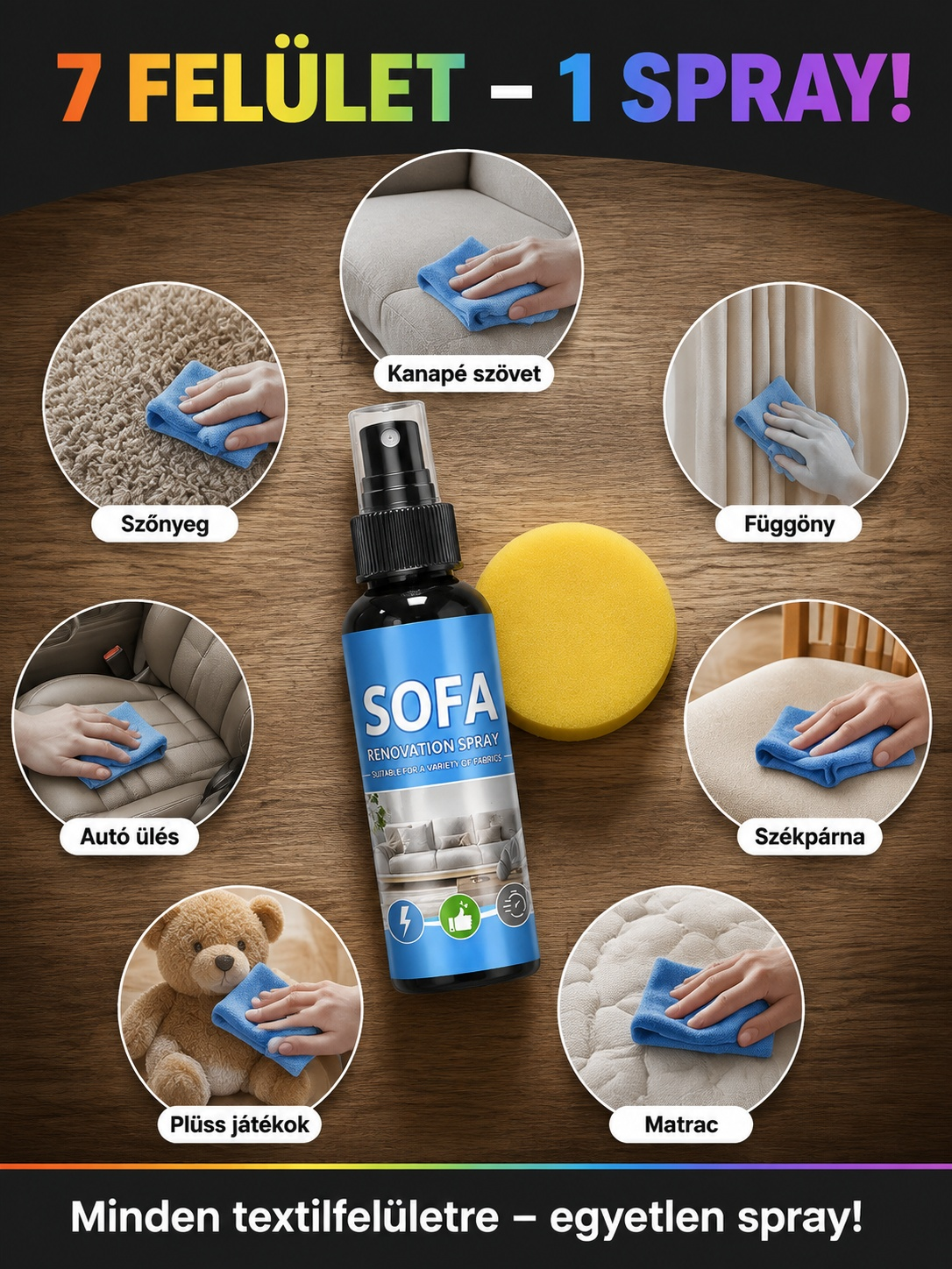 ✨ Nem kell mosni, nem kell öblíteni! – Prémium öblítés mentes kárpittisztító spray