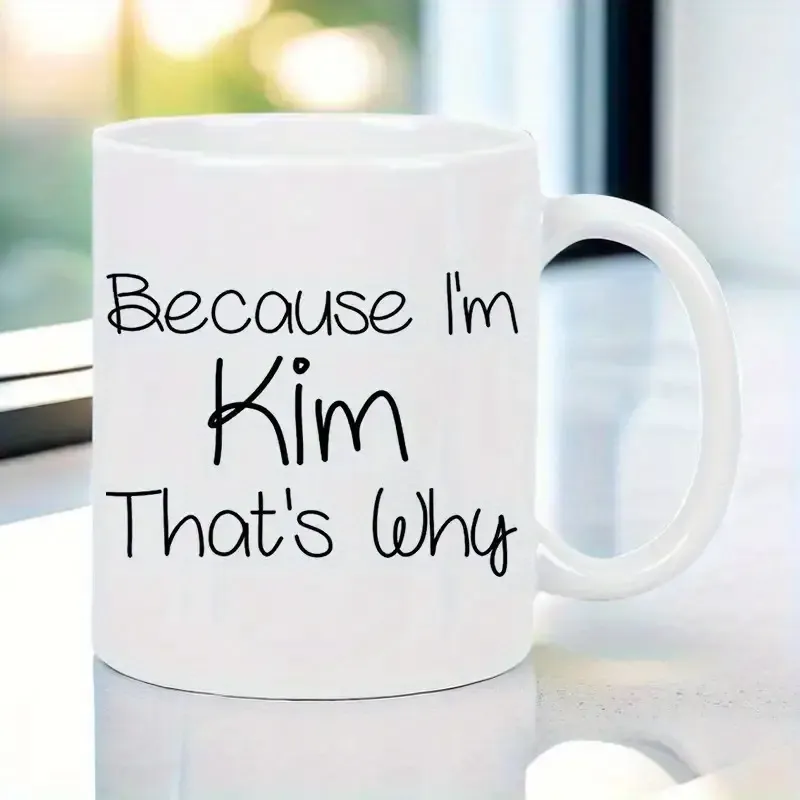 1pc, 11oz, BECOOLBEYOU White Ceramic Coffee Mug