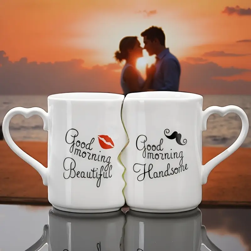 Kissing Ceramic Mug, Creative Couple Mug