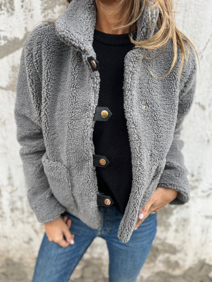 2024 Winter new lamb thick coat short jacket with pockets