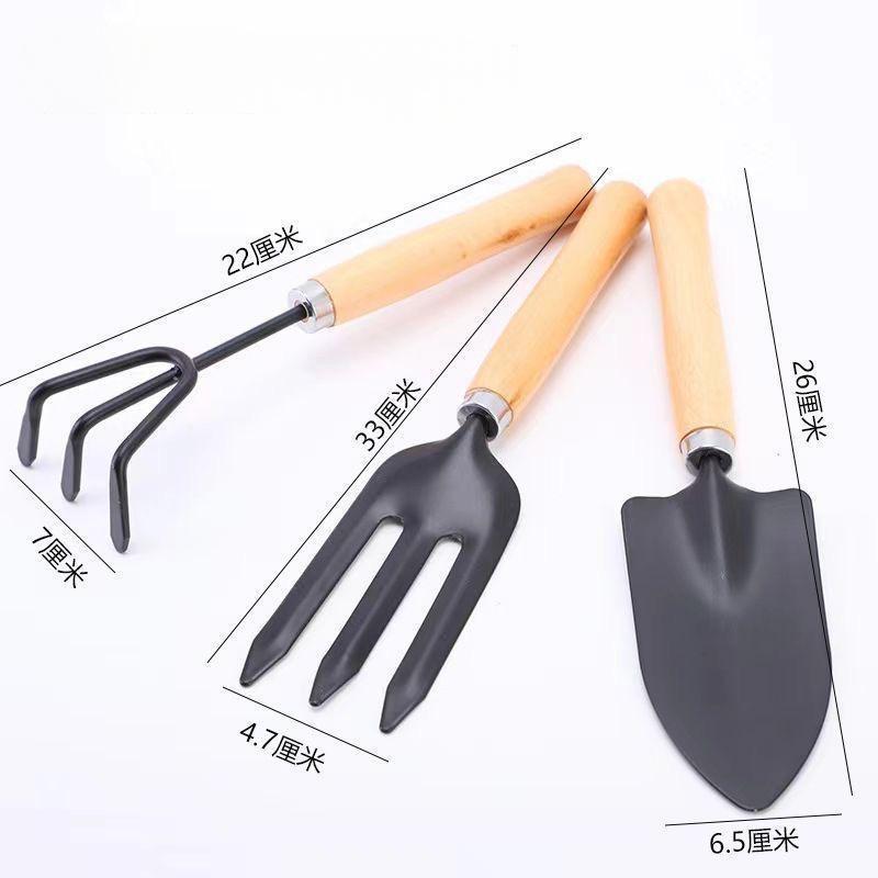 Heavy Duty 3-Piece Gardening Tool Set for Digging, Planting, Repotting Succulents