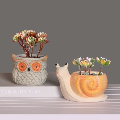 Creative Animal Planters - Lamb, Snail, and Owl Designs
