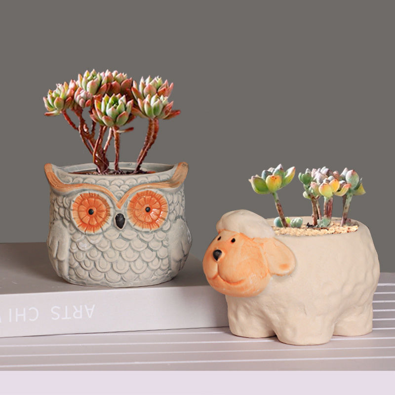 Creative Animal Planters - Lamb, Snail, and Owl Designs