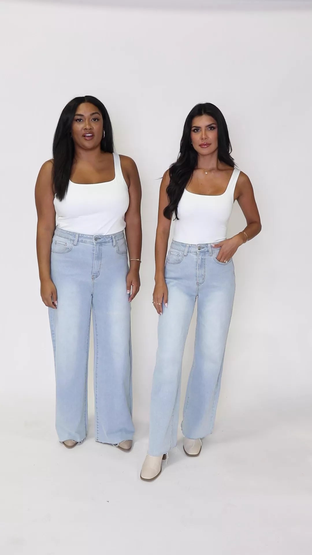 Kelsea Light Wash Wide Leg Jeans-Sunny Prom