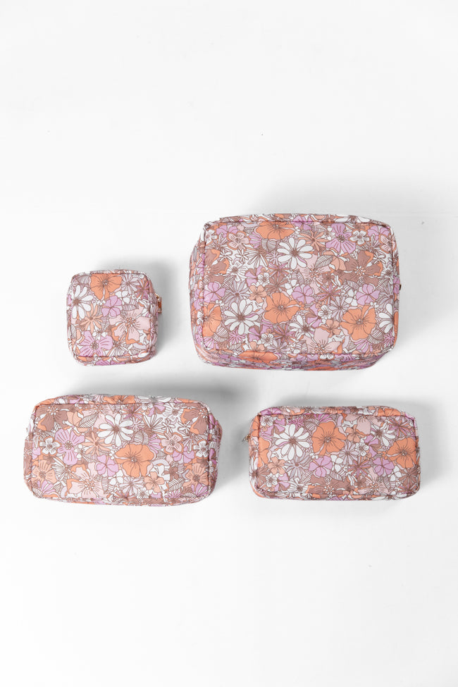 Retro Floral Travel Pouch Set FINAL SALE-Sunny Prom