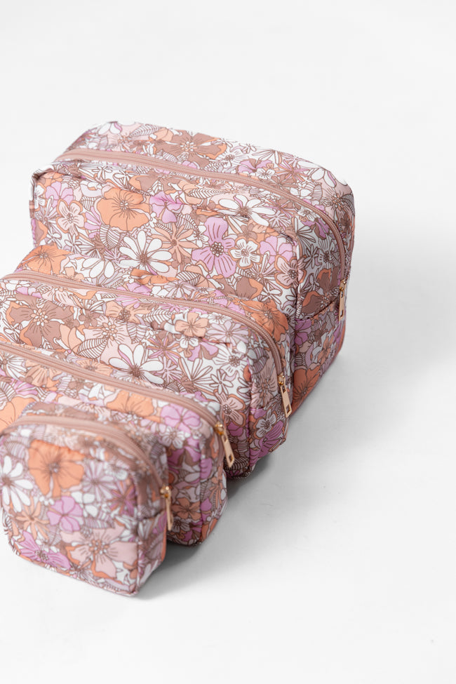 Retro Floral Travel Pouch Set FINAL SALE-Sunny Prom