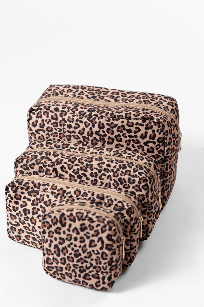 Leopard Travel Pouch Set FINAL SALE-Sunny Prom
