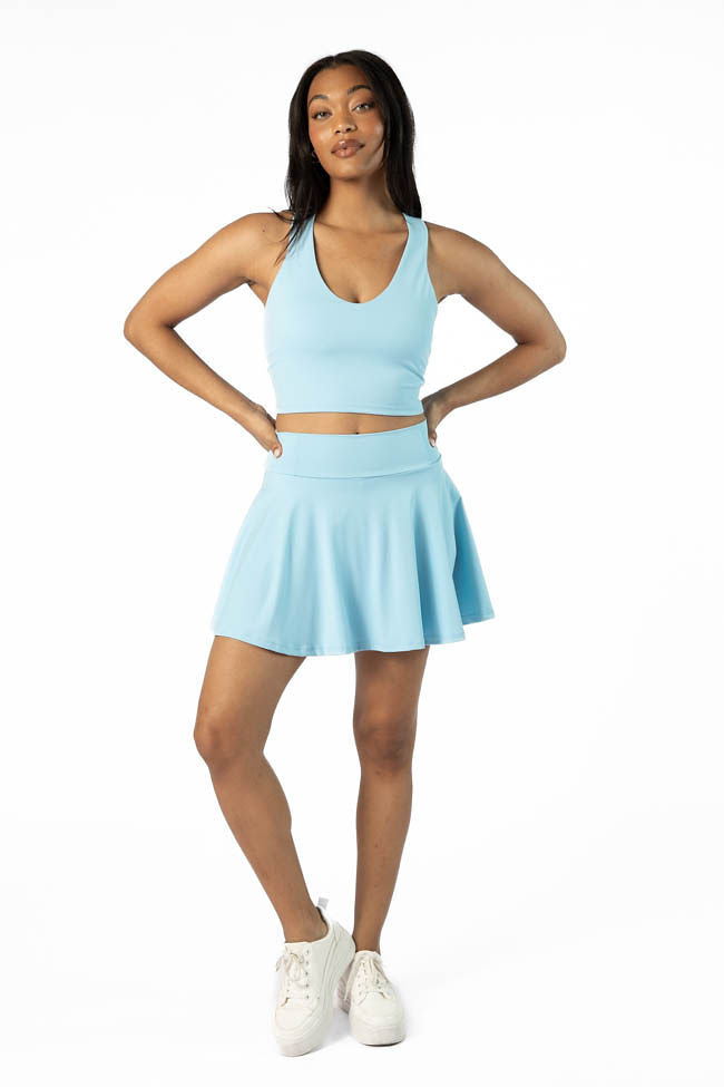 Head Start Light Blue Pleated Active Skort SALE-Sunny Prom