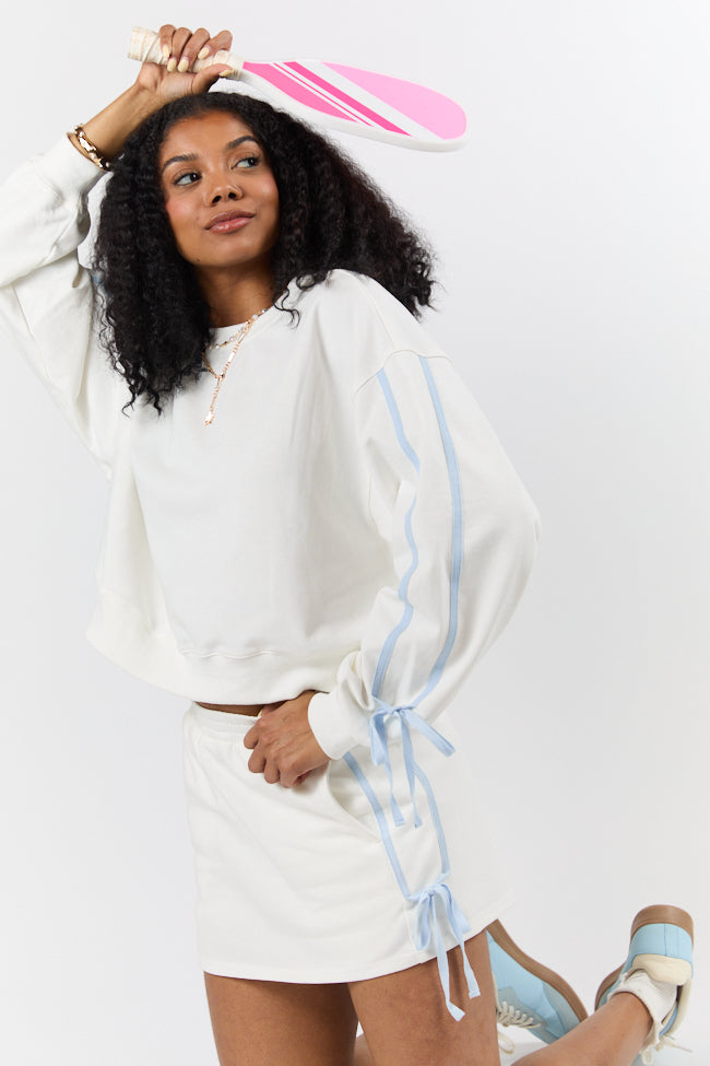 Close Ties White Bow Skort FINAL SALE-Sunny Prom