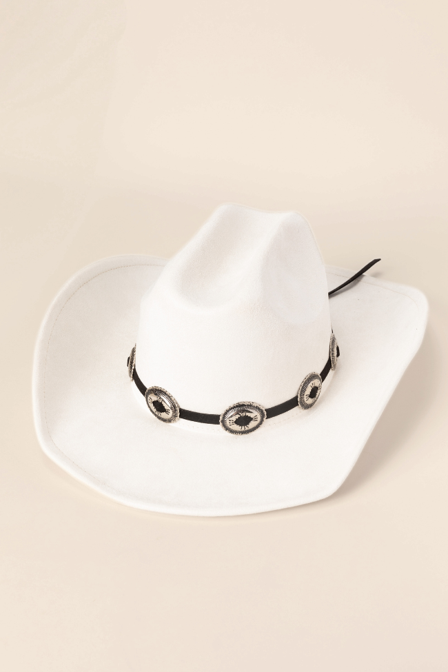 Concho Cream Cowboy Hat-Sunny Prom