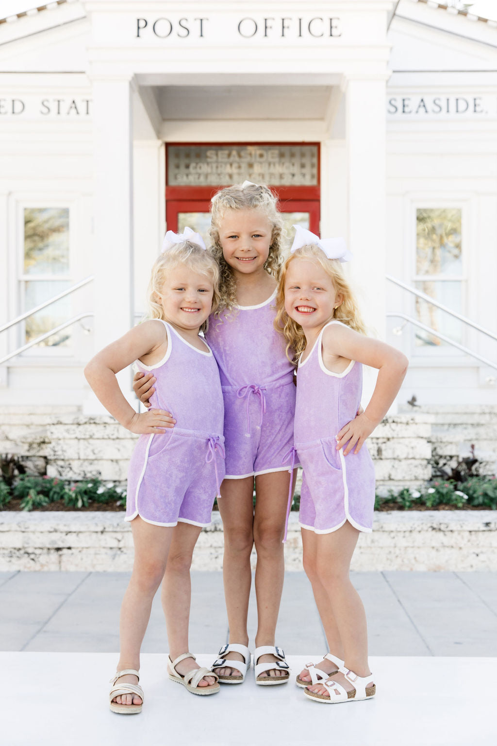 Kid's Rylee Lilac Terry Cloth Romper FINAL SALE-Sunny Prom