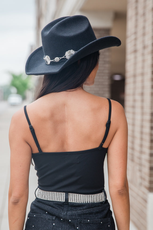 See You There Black Cami Bodysuit FINAL SALE-Sunny Prom