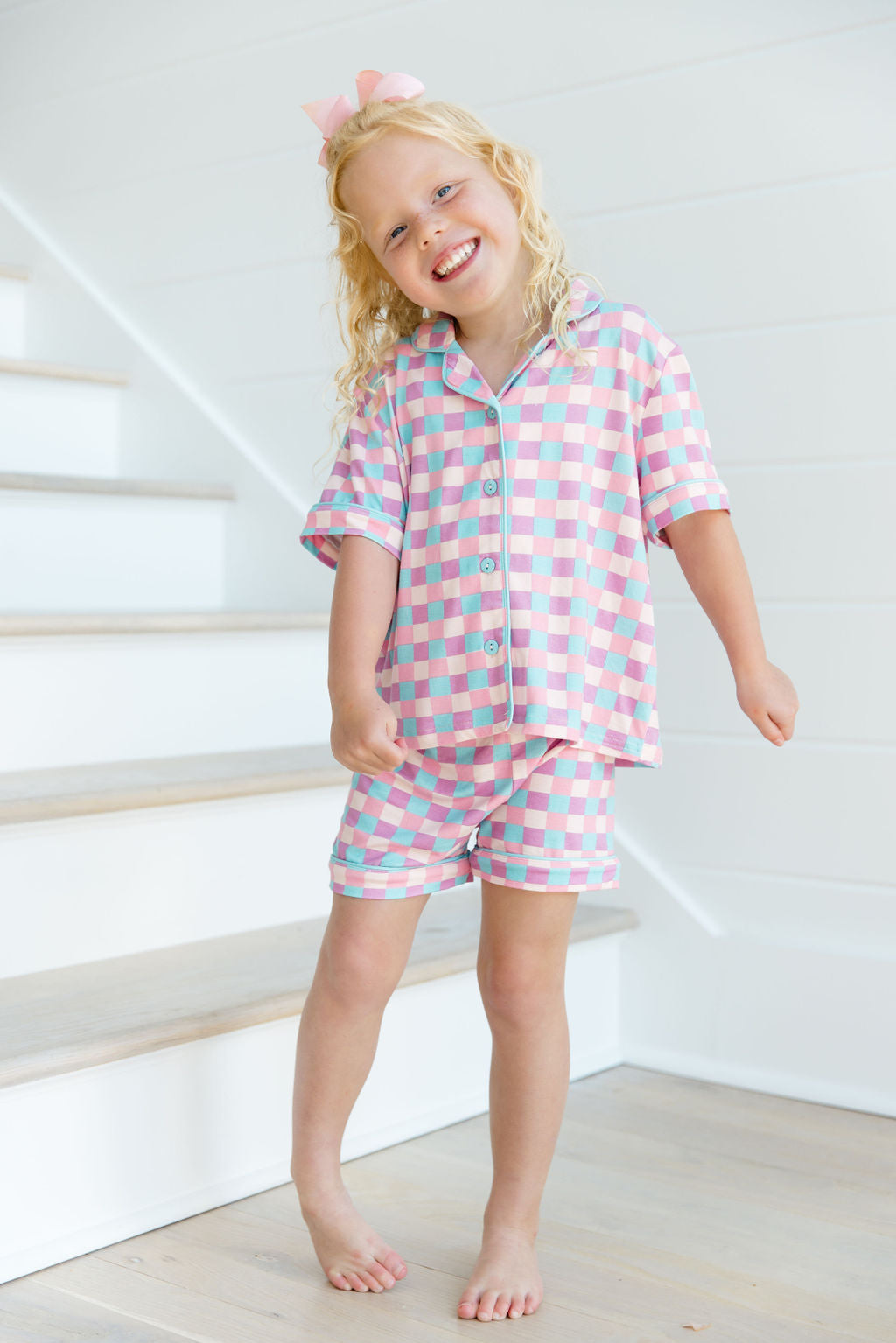 Kid's Good To Get Away  In Tori Checkered FINAL SALE-Sunny Prom