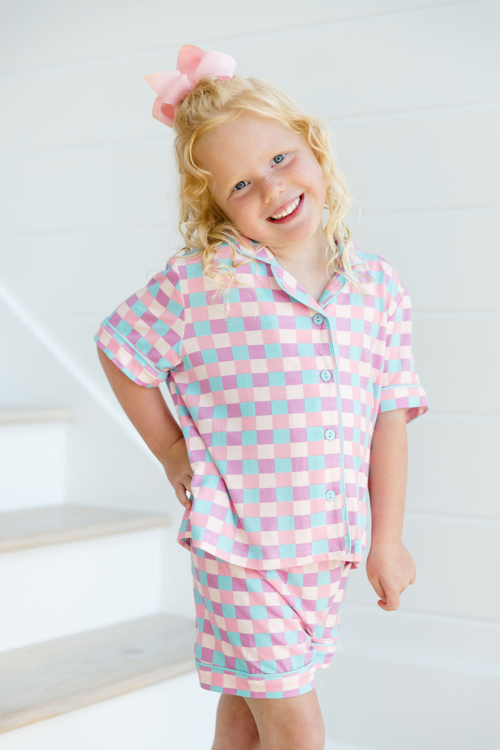 Kid's Good To Get Away  In Tori Checkered FINAL SALE-Sunny Prom