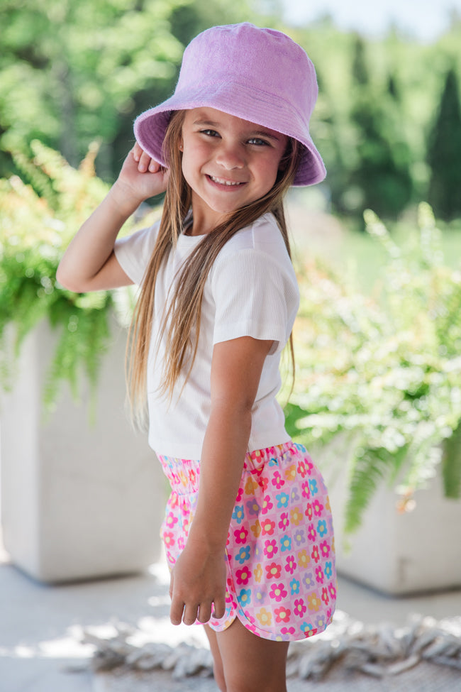 Kid's Purple Terry Bucket Hat FINAL SALE-Sunny Prom