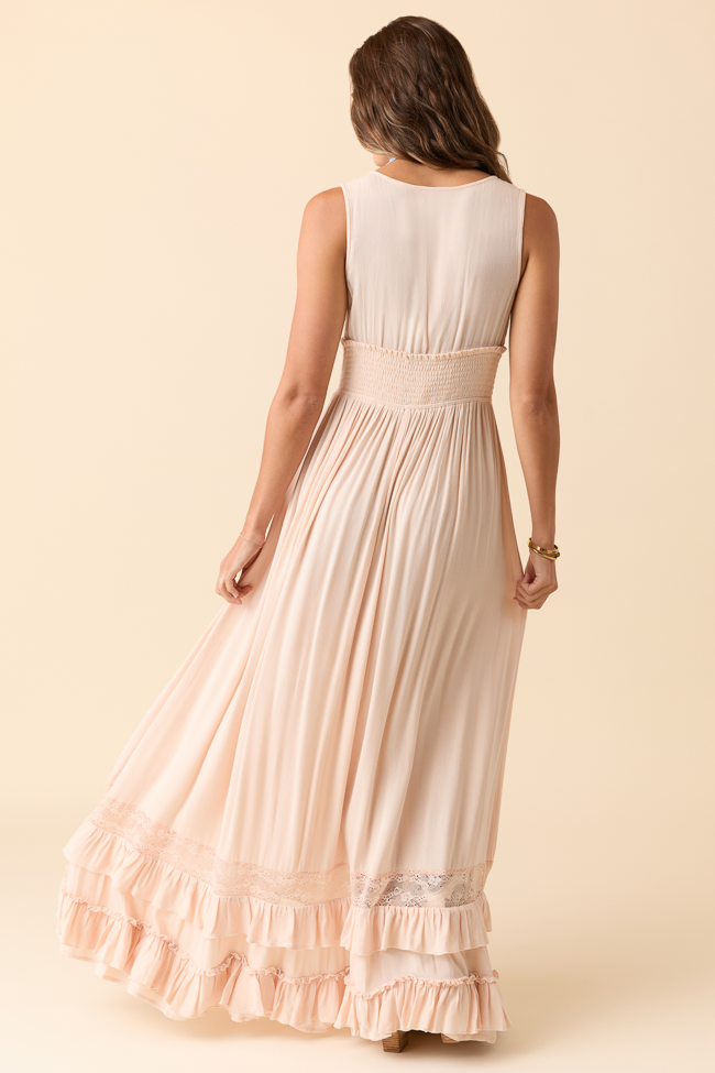 Lucky To Have You Taupe Sleeveless Maxi Dress-Sunny Prom