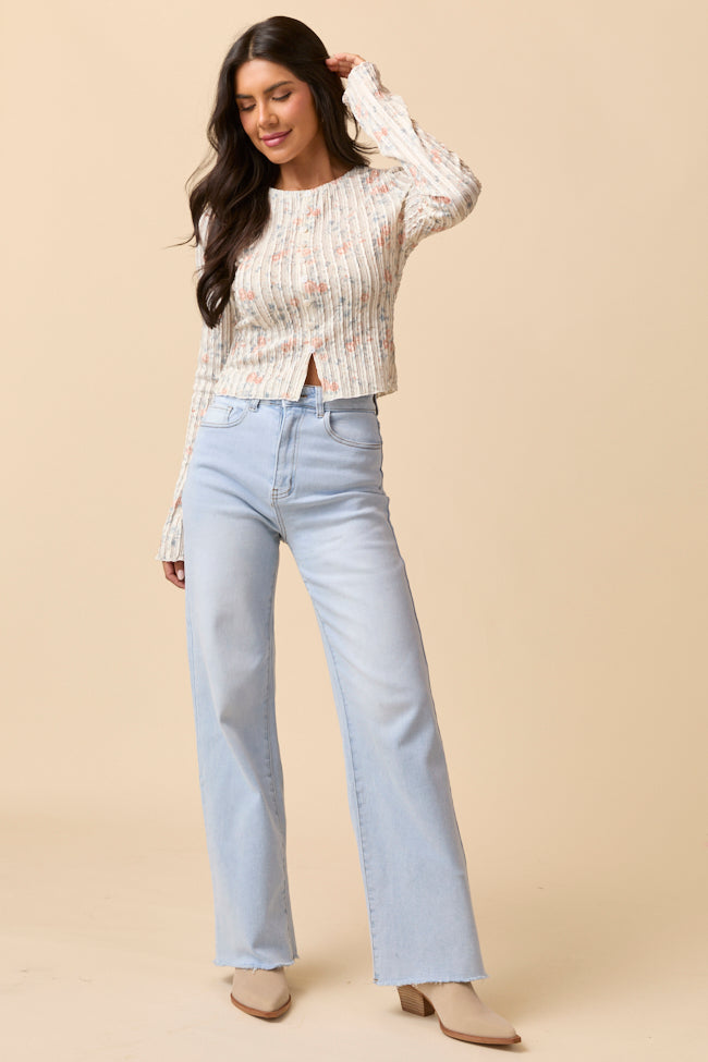 Kelsea Light Wash Wide Leg Jeans-Sunny Prom