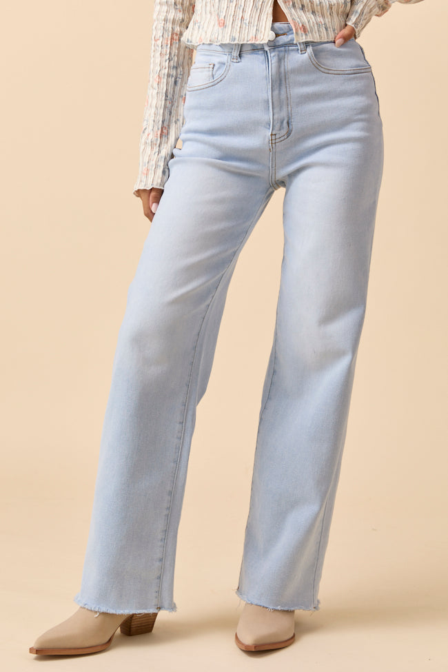 Kelsea Light Wash Wide Leg Jeans-Sunny Prom