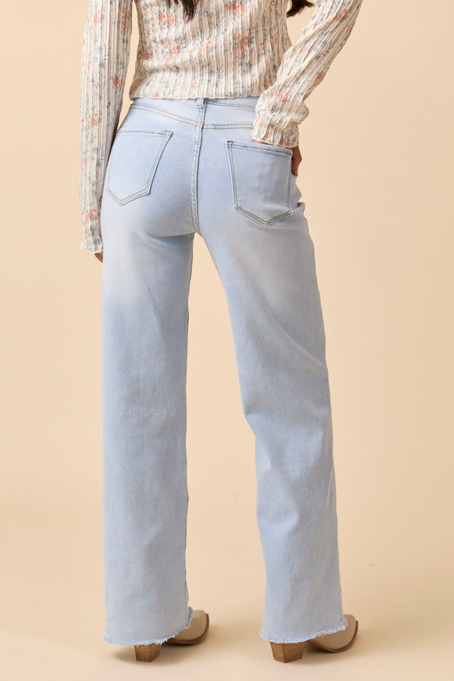 Kelsea Light Wash Wide Leg Jeans-Sunny Prom