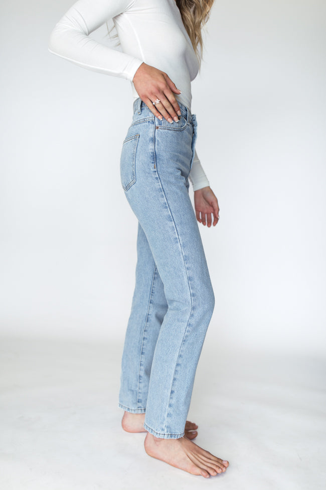 Megan Light Wash Tall Straight Leg Mom Jeans FINAL SALE-Sunny Prom
