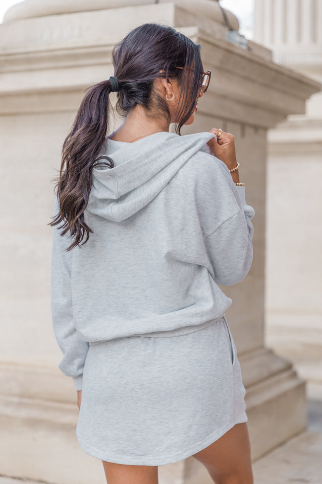 Tried It All Light Heather Grey Zip Up Jacket FINAL SALE-Sunny Prom