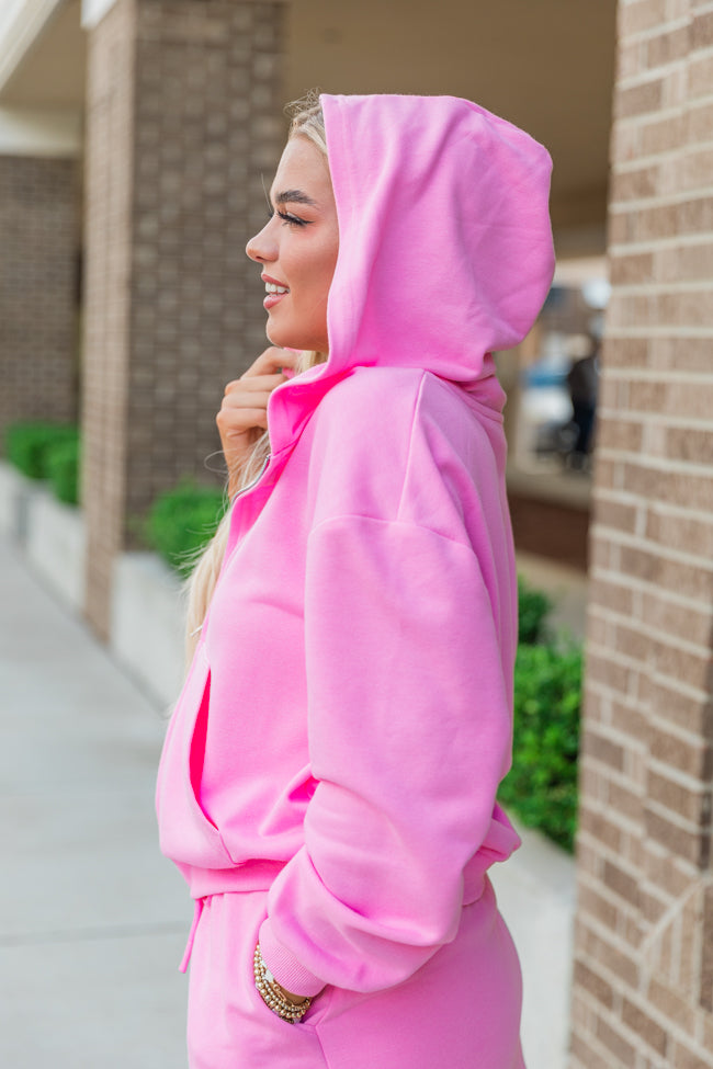 Tried It All Pink Zip Up Jacket FINAL SALE-Sunny Prom