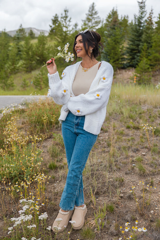 The Way I Feel Ivory Floral Applique Cardigan FINAL SALE-Sunny Prom