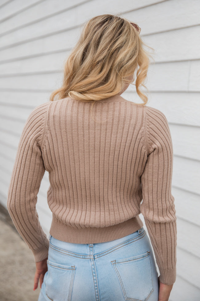 What You Needed Taupe Ribbed Cardigan FINAL SALE-Sunny Prom