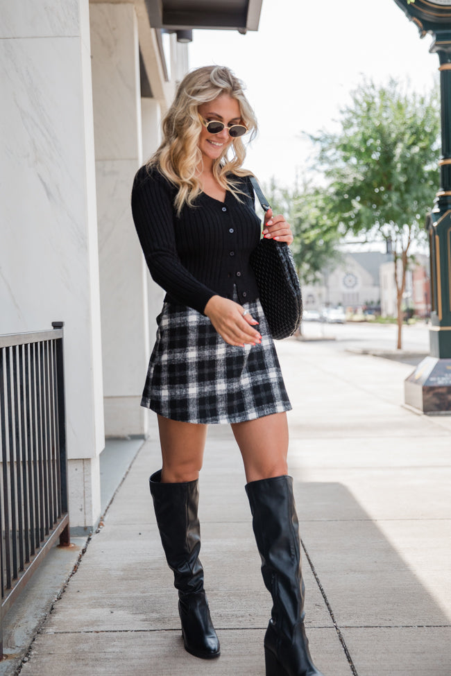 What You Needed Black Ribbed Cardigan FINAL SALE-Sunny Prom