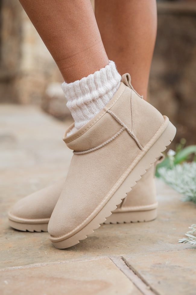 Georgia Light Beige Mini Boot FINAL SALE-Sunny Prom