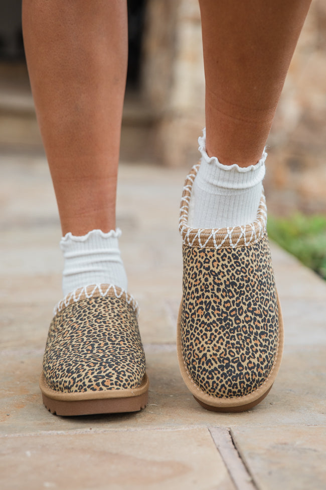 Sydney Leopard Short Slip-On Booties SALE-Sunny Prom