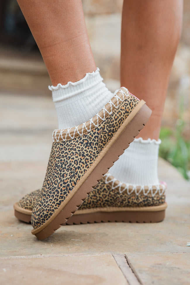 Sydney Leopard Short Slip-On Booties SALE-Sunny Prom