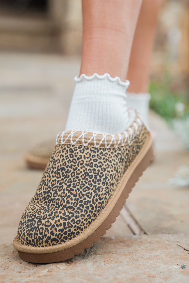 Sydney Leopard Short Slip-On Booties SALE-Sunny Prom