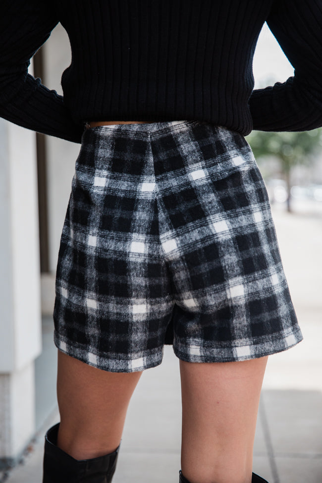 Sweet Escapes Black Plaid Skort FINAL SALE-Sunny Prom