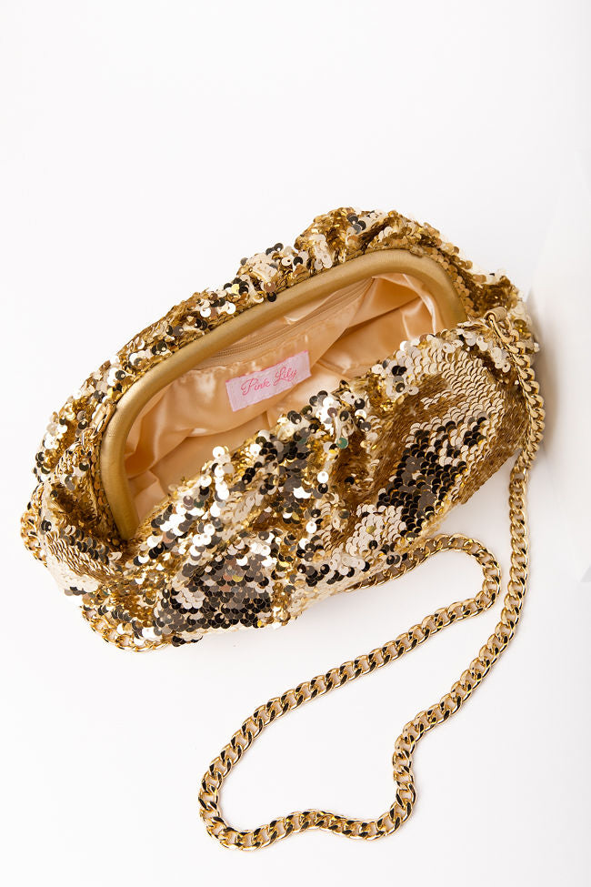 Gold Sequin Pouch Bag FINAL SALE-Sunny Prom