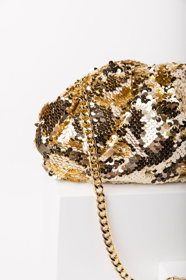Gold Sequin Pouch Bag FINAL SALE-Sunny Prom