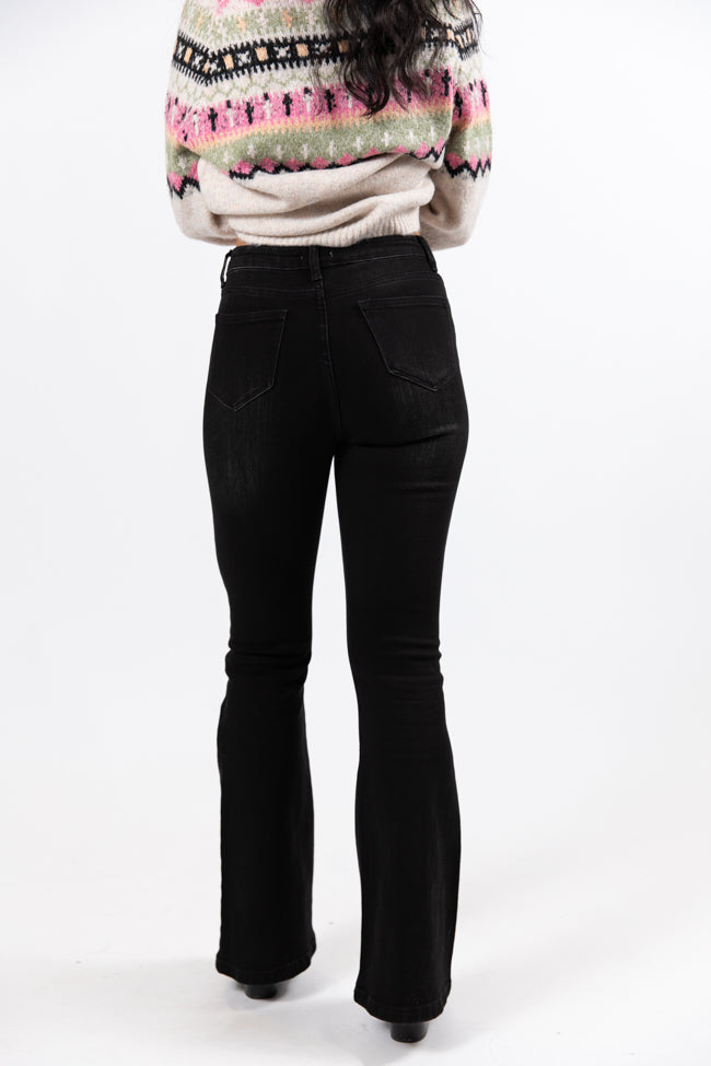 Midnight Moves Black Flared Jeans FINAL SALE-Sunny Prom