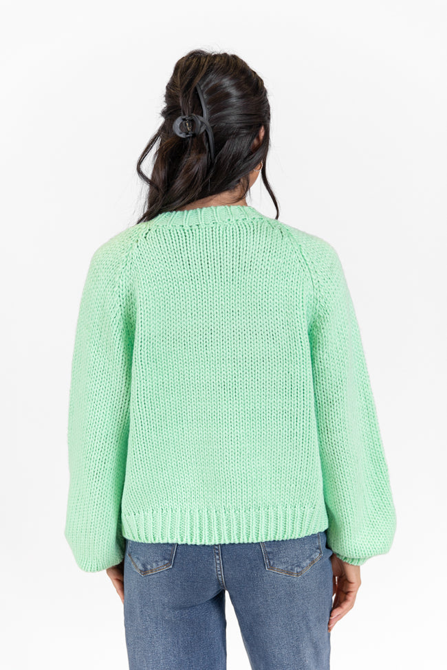 Apres Party Green Sweater FINAL SALE-Sunny Prom