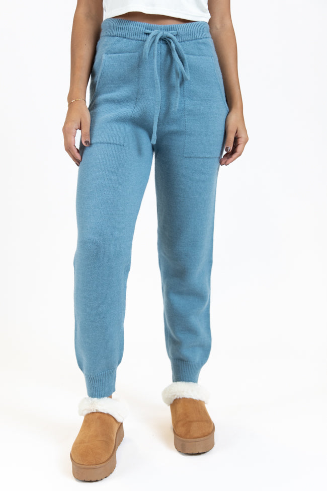 Real Karma Blue Jogger Style Lounge Pants FINAL SALE-Sunny Prom
