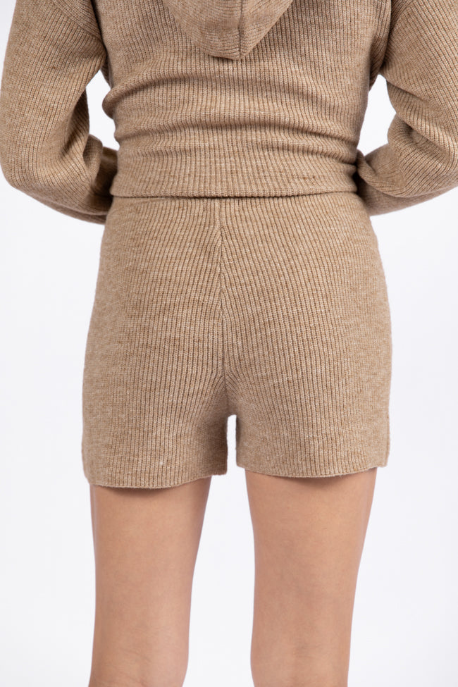 Cloud Chaser Mocha Sweater Knit Shorts FINAL SALE-Sunny Prom