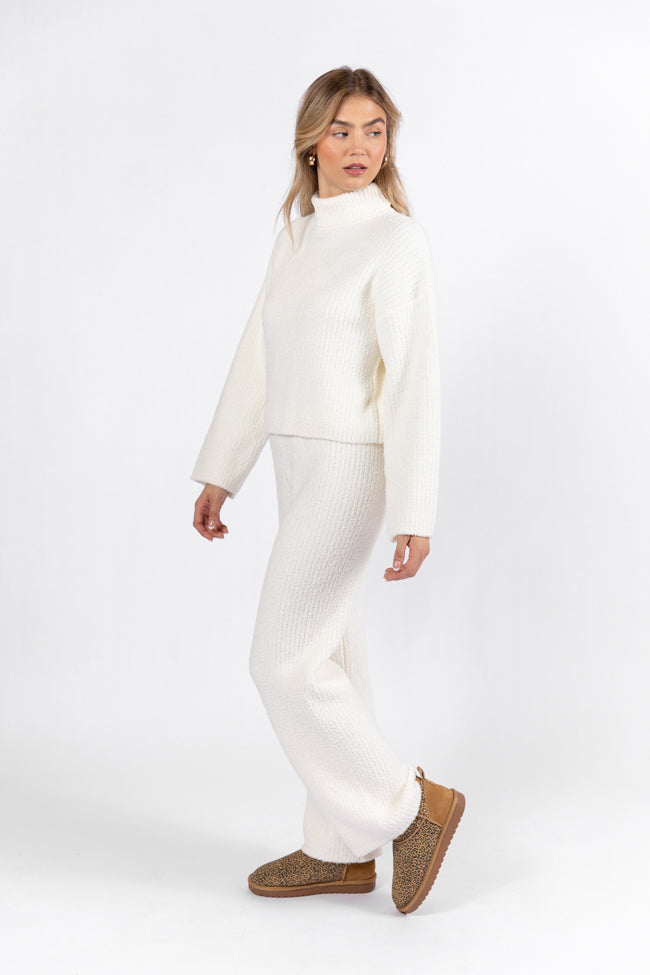 Keep It Comfy Ivory Fuzzy Turtleneck Sweater Set FINAL SALE-Sunny Prom
