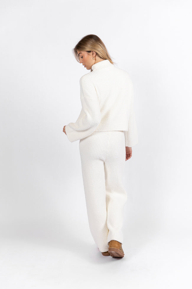 Keep It Comfy Ivory Fuzzy Turtleneck Sweater Set FINAL SALE-Sunny Prom